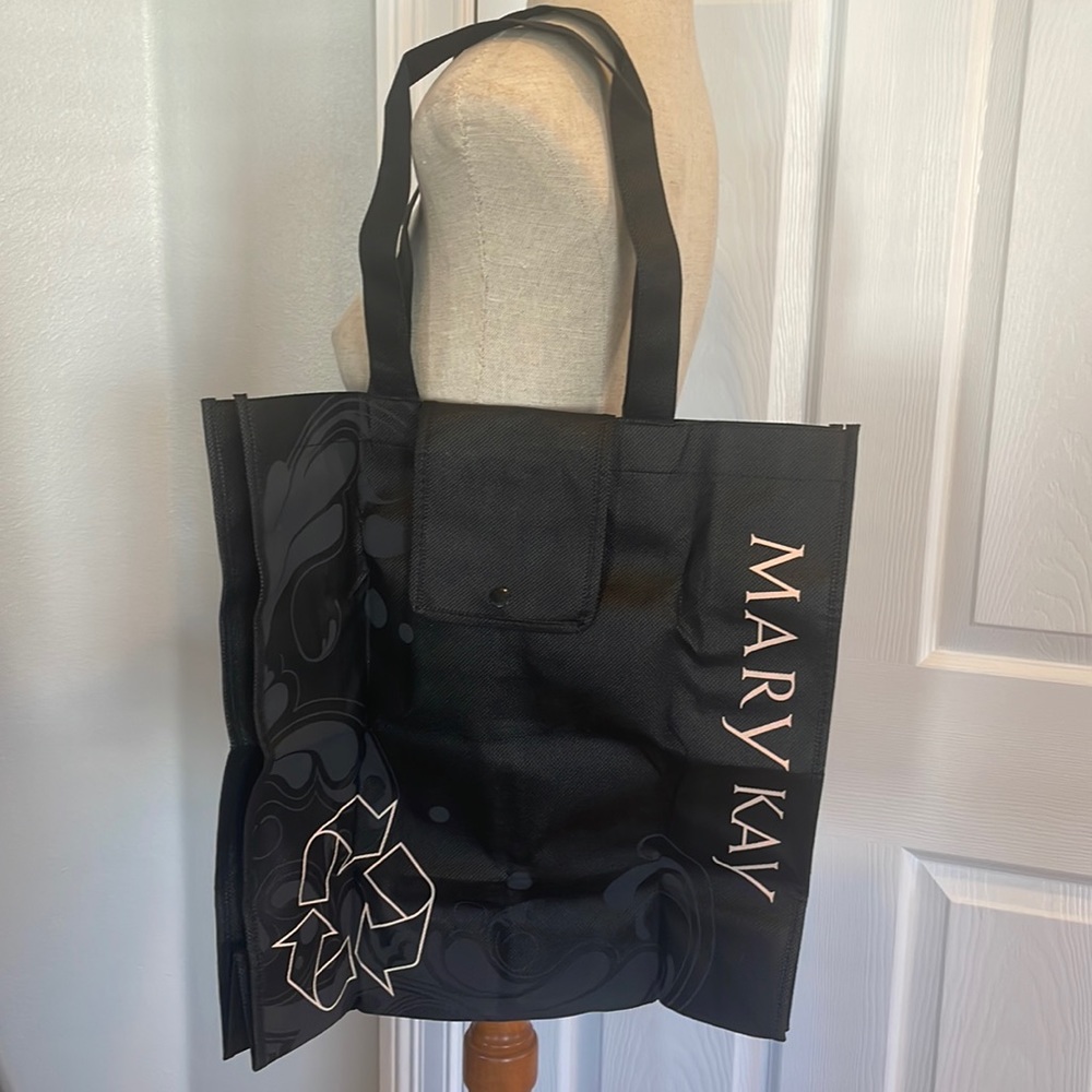 Mary Kay shopping tote bag black Pink doing green recycle